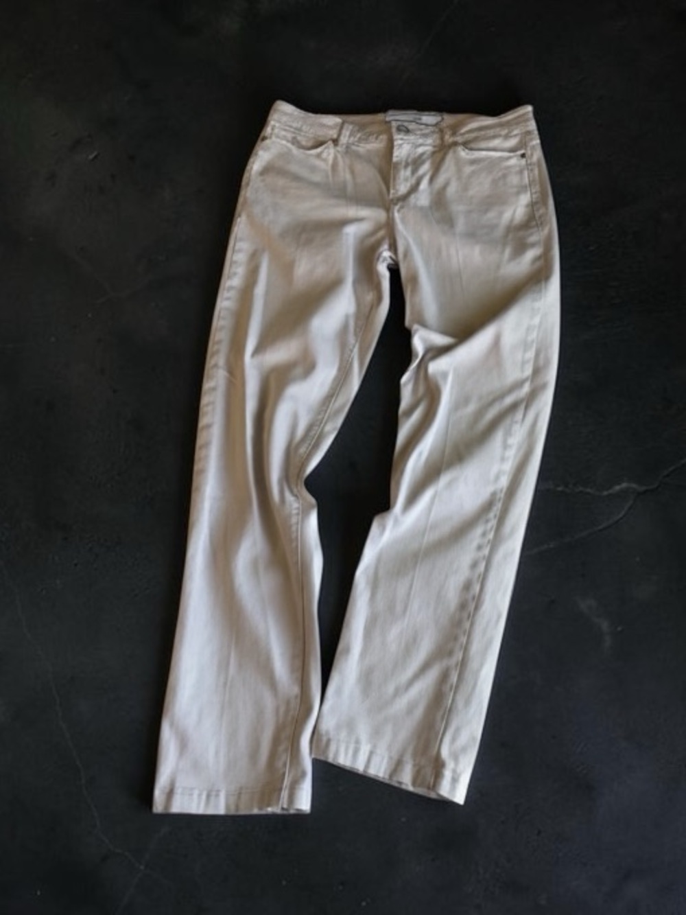 Calvin Klein Jeans Women’s White Denim Pants Size 8 – Mid Rise Skinny Fit